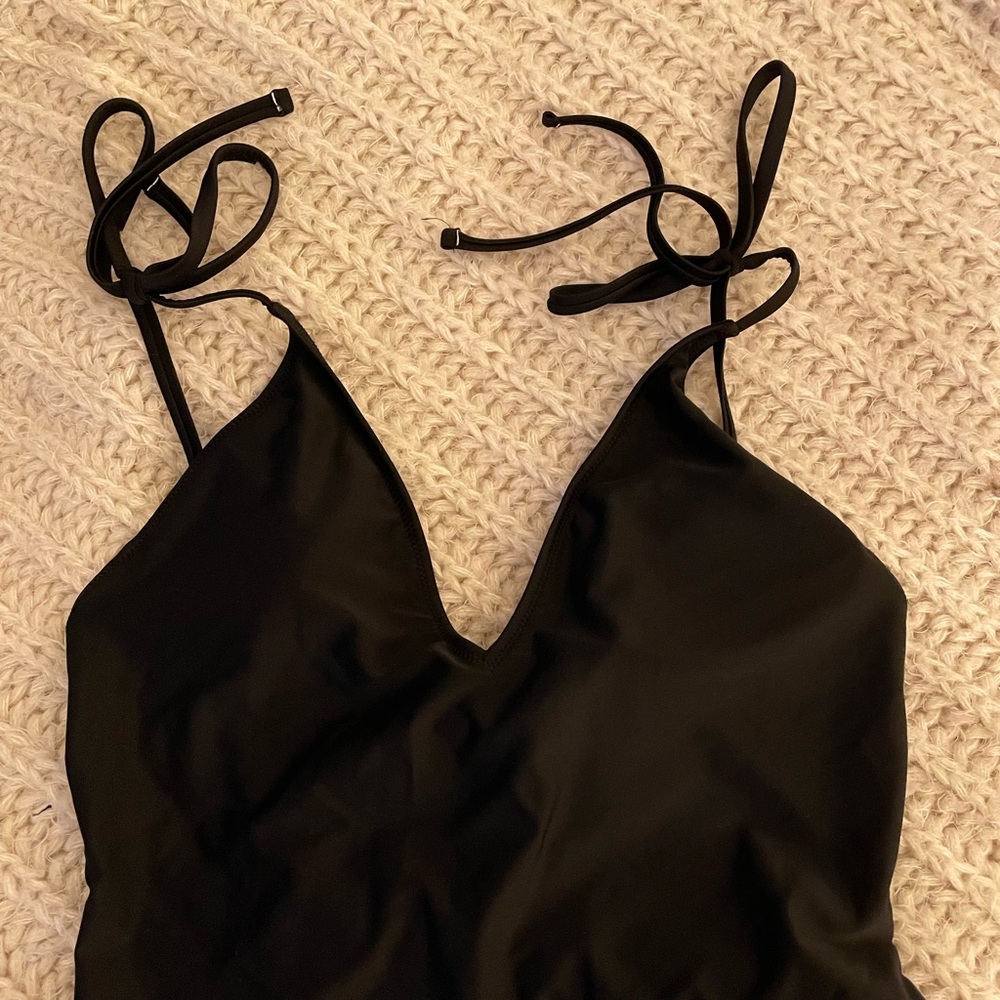 Aerie V Tie Shoulder One Piece